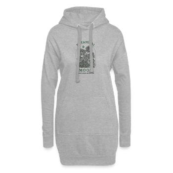 Design graphique de l’arc de plante minimaliste Monstera - Sweat-shirt à capuche long Femme - gris chiné - Devant