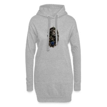 Art de tatouage avec une rose bleue - Sweat-shirt à capuche long Femme - gris chiné - Devant