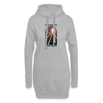 La peur comme repère : solution - Sweat-shirt à capuche long Femme - gris chiné - Devant