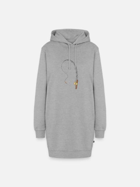 Angelrute - Hoodie-Kleid - Grau meliert