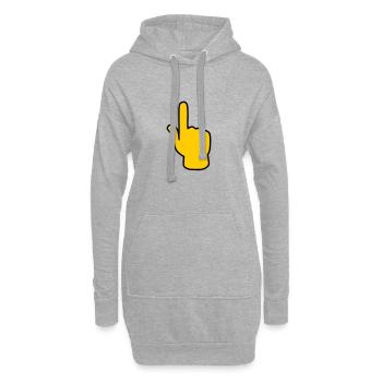 Emoji zeigen oben Skizze Farbe - Hoodie-Kleid - Grau meliert - Vorne