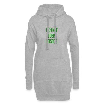 Geh mit oder beiseite - Hoodie-Kleid - Grau meliert - Vorne