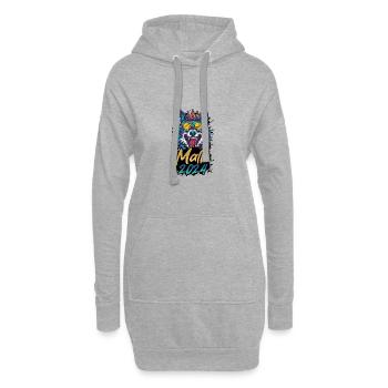 Malle 2024 Loup de fête - Sweat-shirt à capuche long Femme - gris chiné - Devant