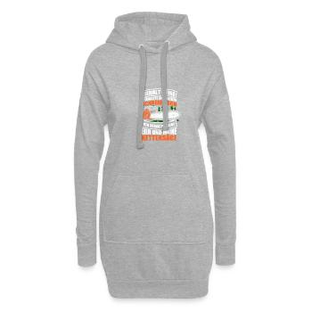 Behalt deine Krawatte Forstwirt Holzfäller Holz - Hoodie-Kleid - Grau meliert - Vorne