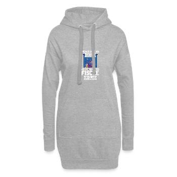 Jetzt habe ich Fische Aquarianer Aquarium - Hoodie-Kleid - Grau meliert - Vorne