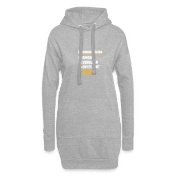 Beziehungsstatus Bier Biertrinker Bierliebhaber - Hoodie-Kleid - Grau meliert - Vorne