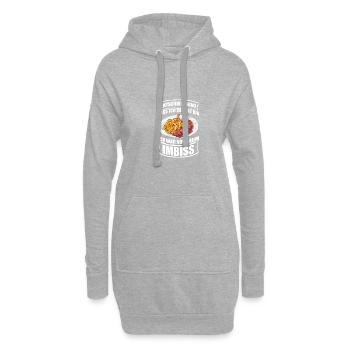 Beim Imbiss Currywurst Ruhrpott Carpaccio - Hoodie-Kleid - Grau meliert - Vorne