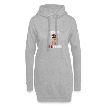 Fröhliche Weinnachten Weinliebhaber Weintrinker - Hoodie-Kleid - Grau meliert - Vorne
