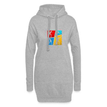 Tischtennisspieler Tischtennis - Hoodie-Kleid - Grau meliert - Vorne