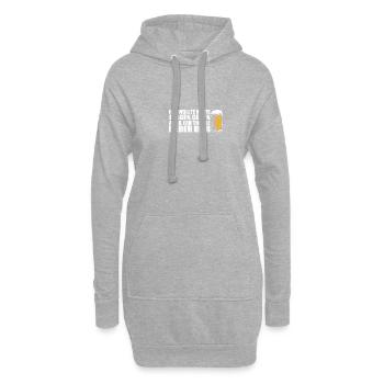 Joggen gehen Biertrinker Bierliebhaber Bier Sauf - Hoodie-Kleid - Grau meliert - Vorne