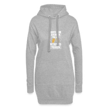 Betreutes trinken Nachbar Lieblingsnachbar - Hoodie-Kleid - Grau meliert - Vorne