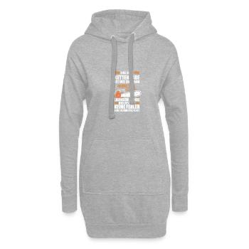 Kettensäge Holzfäller Waldarbeiter Forstwirt - Hoodie-Kleid - Grau meliert - Vorne