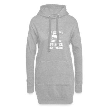Der König Fahrprüfung Führerschein bestanden - Hoodie-Kleid - Grau meliert - Vorne