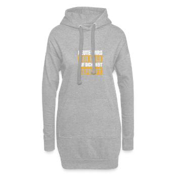 Hals auf Dichtheit Biertrinker Bierliebhaber Bier - Hoodie-Kleid - Grau meliert - Vorne