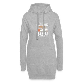 Holz gerockt Holzfäller Waldarbeiter Forstwirt - Hoodie-Kleid - Grau meliert - Vorne