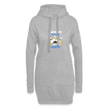 Mir reichts Kegeln Kegel Kegler Sportkegler - Hoodie-Kleid - Grau meliert - Vorne