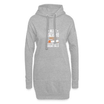 Bäume fällen Holzfäller Waldarbeiter Forstwirt - Hoodie-Kleid - Grau meliert - Vorne
