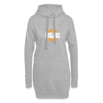 Banques court Bitcoin long Blockchain Trader - Sweat-shirt à capuche long Femme - gris chiné - Devant
