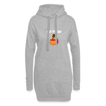 Buy the dip Bitcoin Blockchain Trader - Hoodie-Kleid - Grau meliert - Vorne