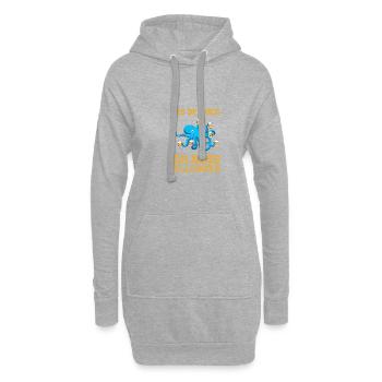 Ich muss volltanken Biertrinker Bierliebhaber Bier - Hoodie-Kleid - Grau meliert - Vorne