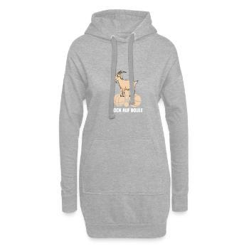 Petanque Bock auf Boule Boulespieler - Hoodie-Kleid - Grau meliert - Vorne