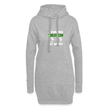 Schwer heben Bodybuilding Bodybuilder Kraftsport - Hoodie-Kleid - Grau meliert - Vorne