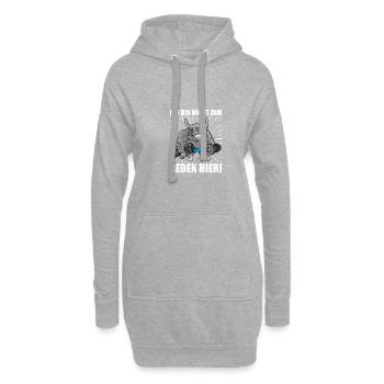 Nicht zum reden hier! Bodybuilding Bodybuilder Gym - Hoodie-Kleid - Grau meliert - Vorne