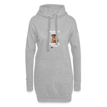 Posaune spielen Posaunenspieler Posaunist - Hoodie-Kleid - Grau meliert - Vorne