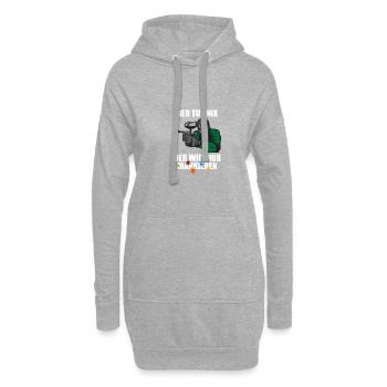 Der tut nix Gotcha Paintballspieler Paintball - Hoodie-Kleid - Grau meliert - Vorne