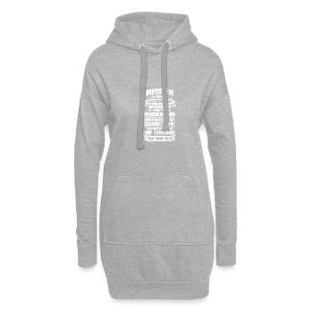 Die Legende Federball Badminton Badmintonspieler - Hoodie-Kleid - Grau meliert - Vorne