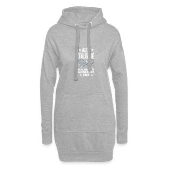 Keine Talente Federball Badminton Badmintonspieler - Hoodie-Kleid - Grau meliert - Vorne