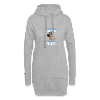 Talent Federball Badminton Badmintonspieler - Hoodie-Kleid - Grau meliert - Vorne