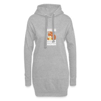 Lieber zum Nachbar Lieblingsnachbar Einzugsparty - Hoodie-Kleid - Grau meliert - Vorne