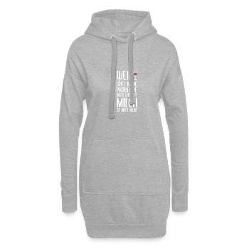 Probleme Wein Weinliebhaber Weintrinker - Hoodie-Kleid - Grau meliert - Vorne