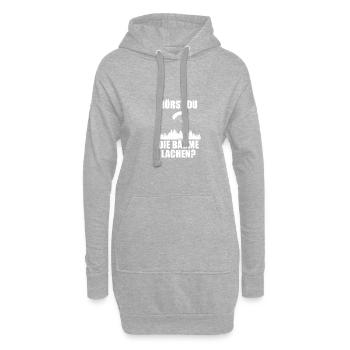 Bäume Paragleiter Gleitschirmflieger Paragliding - Hoodie-Kleid - Grau meliert - Vorne
