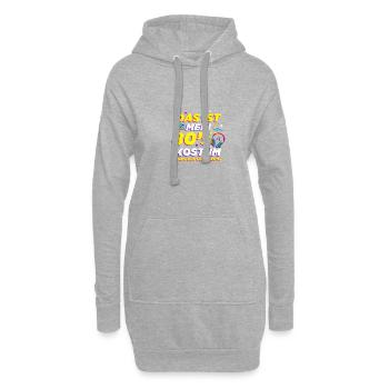 80's Kostüm Mottoparty 80er Jahre Outfit - Hoodie-Kleid - Grau meliert - Vorne