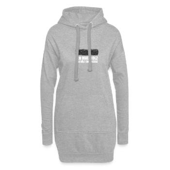 Ich mag Holz Holz machen Holzfäller Forstwirt - Hoodie-Kleid - Grau meliert - Vorne