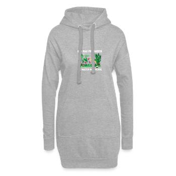 Ich mag Pflanzen Gärtner Gartenarbeit Garten - Hoodie-Kleid - Grau meliert - Vorne