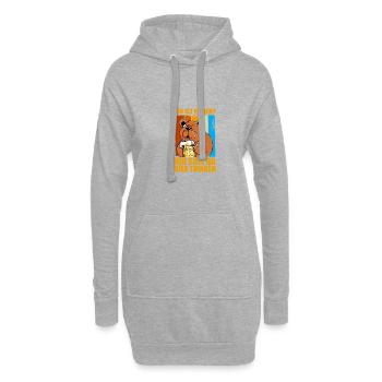 Wo ist Maßen? Biertrinker Bierliebhaber Bier - Hoodie-Kleid - Grau meliert - Vorne