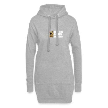 Ich bin dann mal im Büro Bienen Imker Imkerei - Hoodie-Kleid - Grau meliert - Vorne