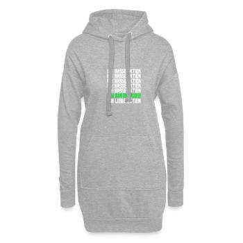 Ich liebe Aktien Aktienmarkt Börse Trader - Hoodie-Kleid - Grau meliert - Vorne