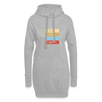 Manger dormir trader Bourse Trader boursier - Sweat-shirt à capuche long Femme - gris chiné - Devant