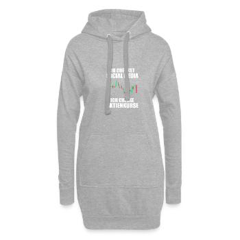 Ich checke Aktienkurse Aktienmarkt Börse Trader - Hoodie-Kleid - Grau meliert - Vorne