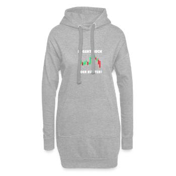 Es geht hoch Aktienmarkt Börse Trader - Hoodie-Kleid - Grau meliert - Vorne