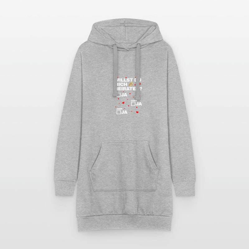 Ja oder Ja Heiratsantrag Hochzeitsantrag Hoodie-Kleid