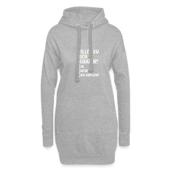 Na endlich! Heiratsantrag Hochzeitsantrag - Hoodie-Kleid - Grau meliert - Vorne
