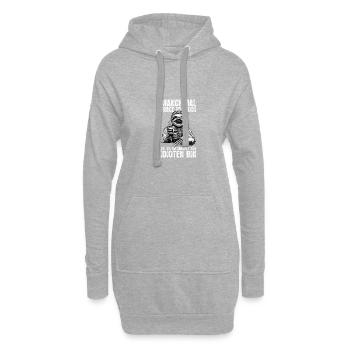 Magnet für Idioten Humor Sarkasmus Ironie Fun - Hoodie-Kleid - Grau meliert - Vorne