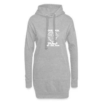 Möge der Pump Bodybuilding Bodybuilder Kraftsport - Hoodie-Kleid - Grau meliert - Vorne