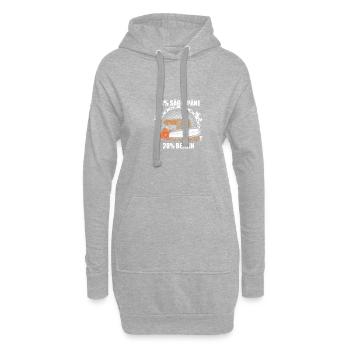 80% Sägespäne Holz machen Holzfäller Forstwirt - Hoodie-Kleid - Grau meliert - Vorne