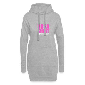 Rosa Shirt Black Edition Humor Sarkasmus Fun - Hoodie-Kleid - Grau meliert - Vorne